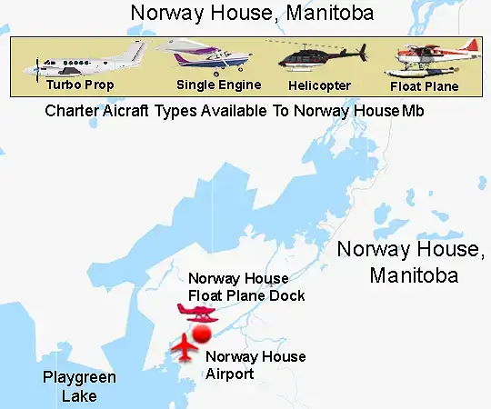 Norway House Airport runway and terminal area